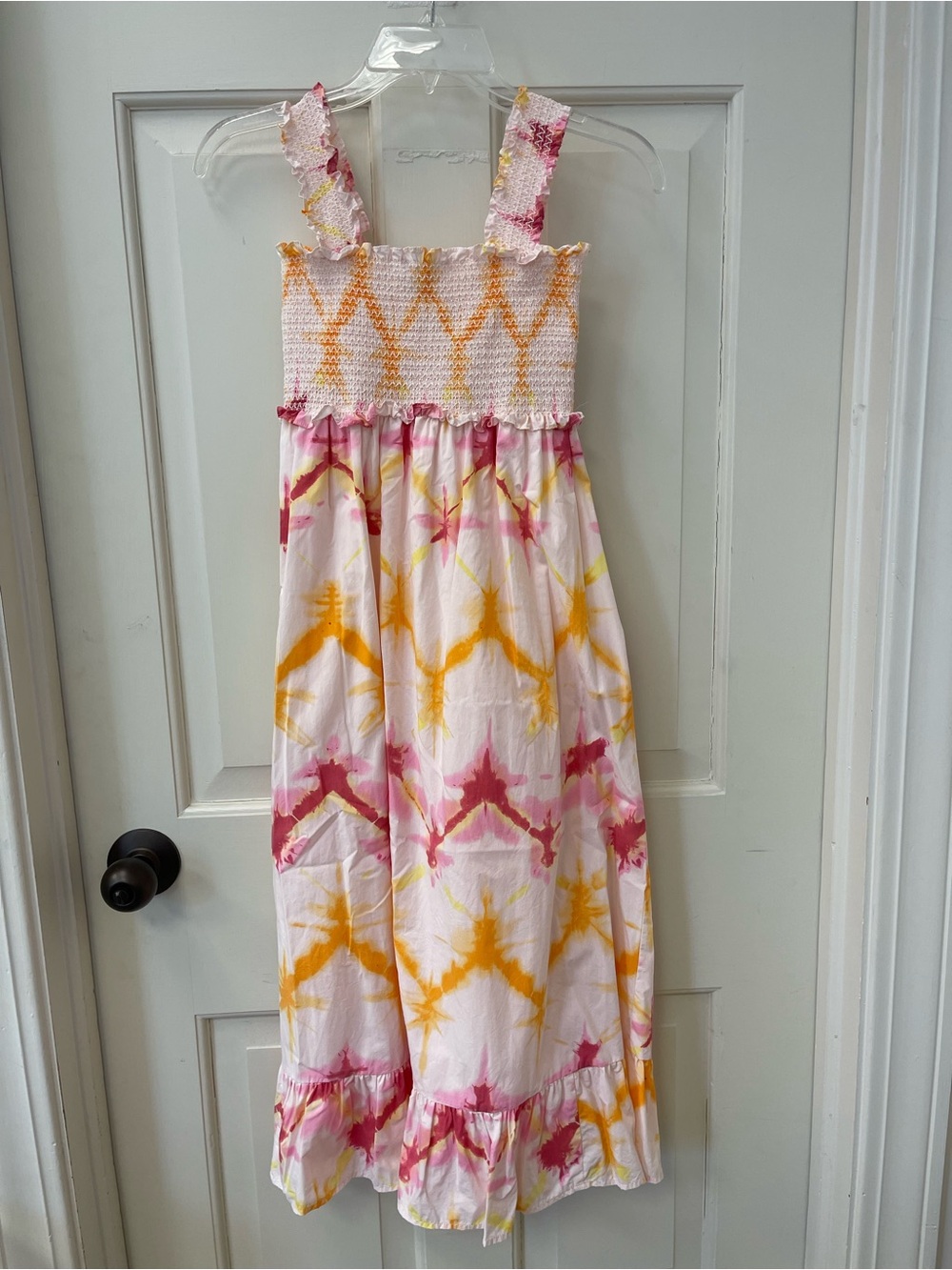 Rails Pink and Yellow Smocked Sundress Top